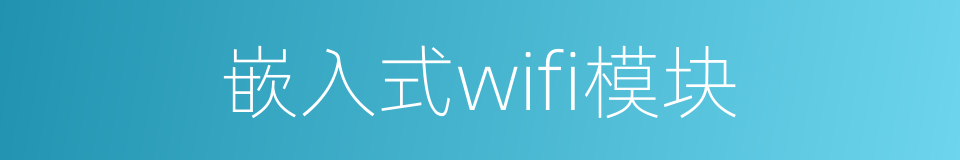 嵌入式wifi模块的同义词