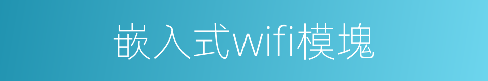 嵌入式wifi模塊的同義詞