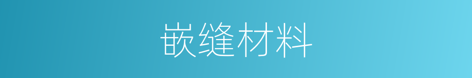 嵌缝材料的同义词