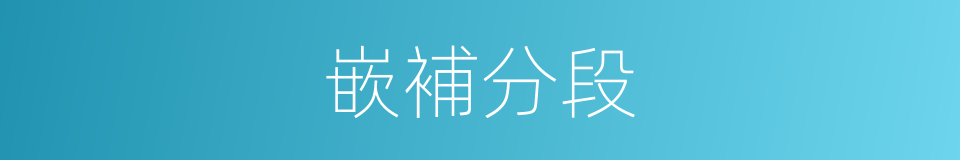 嵌補分段的同義詞
