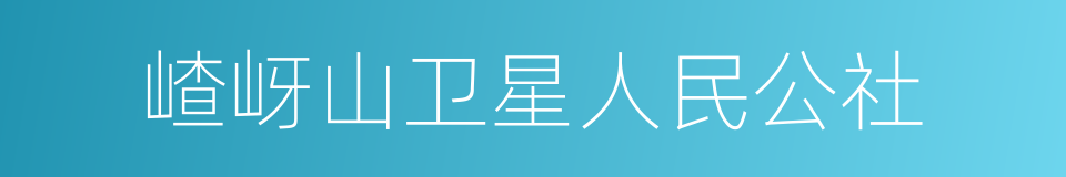 嵖岈山卫星人民公社的同义词