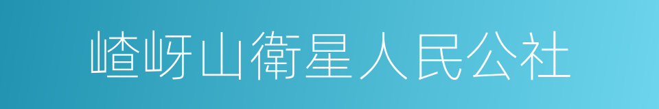 嵖岈山衛星人民公社的同義詞