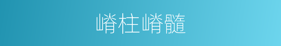 嵴柱嵴髓的同义词