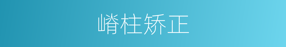 嵴柱矫正的同义词