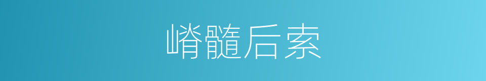 嵴髓后索的同义词