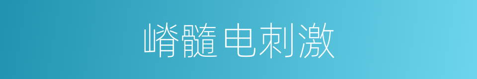 嵴髓电刺激的同义词
