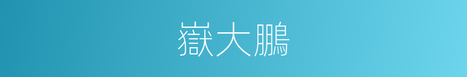 嶽大鵬的同義詞