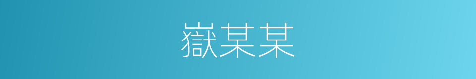 嶽某某的同義詞