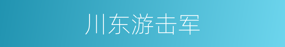 川东游击军的同义词