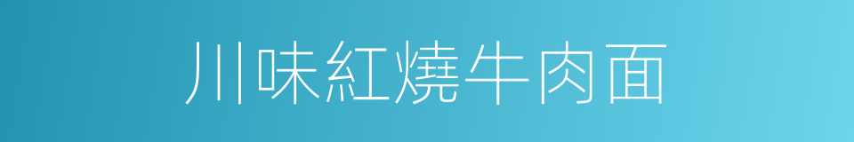 川味紅燒牛肉面的同義詞