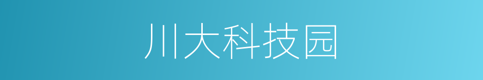 川大科技园的同义词