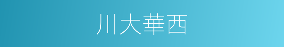 川大華西的同義詞