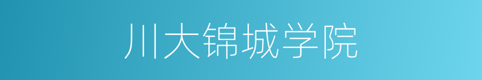 川大锦城学院的同义词