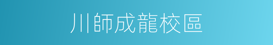 川師成龍校區的同義詞
