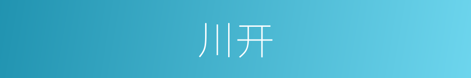 川开的同义词