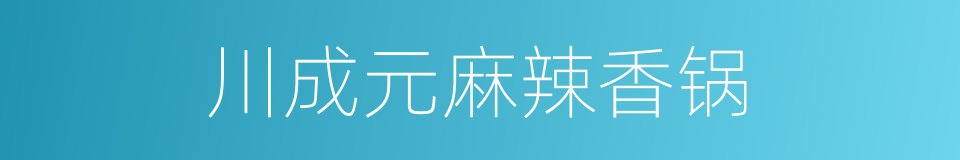 川成元麻辣香锅的同义词