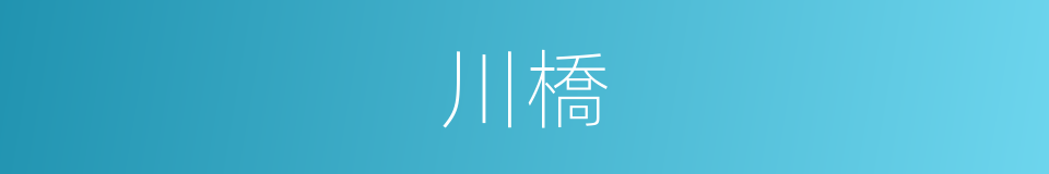 川橋的同義詞