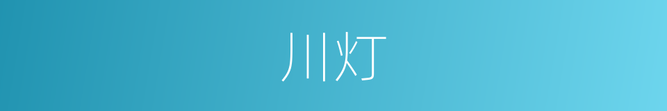 川灯的同义词