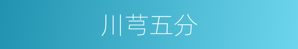 川芎五分的同义词