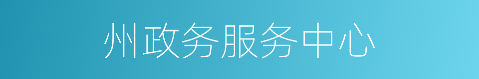 州政务服务中心的同义词