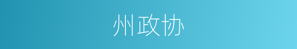 州政协的同义词