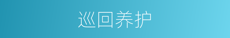 巡回养护的同义词