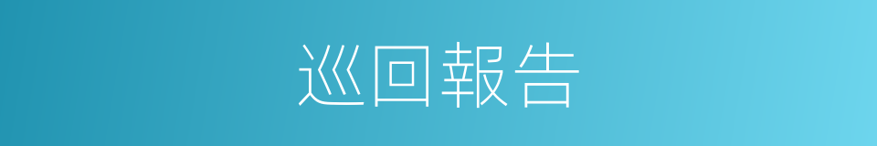 巡回報告的同義詞