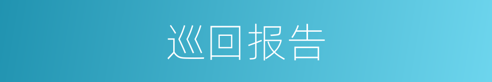 巡回报告的同义词