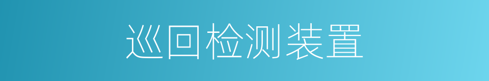 巡回检测装置的同义词