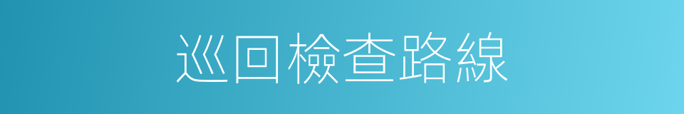 巡回檢查路線的同義詞