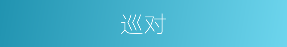 巡对的同义词