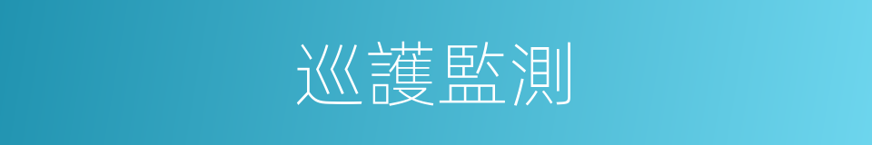 巡護監測的同義詞