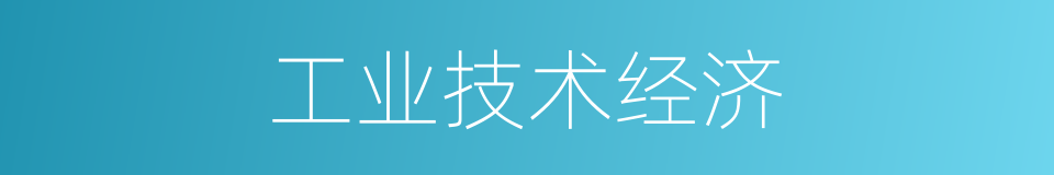 工业技术经济的同义词