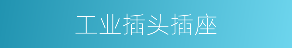 工业插头插座的同义词
