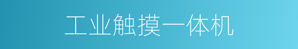 工业触摸一体机的同义词