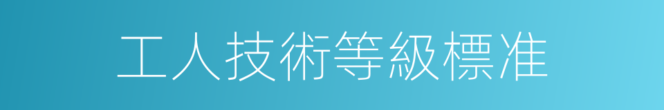 工人技術等級標准的同義詞