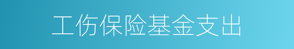 工伤保险基金支出的同义词