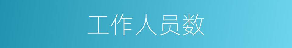 工作人员数的同义词