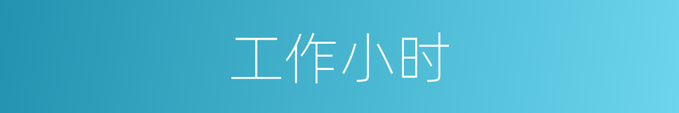 工作小时的同义词