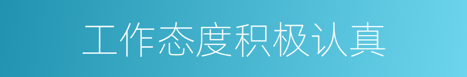 工作态度积极认真的同义词