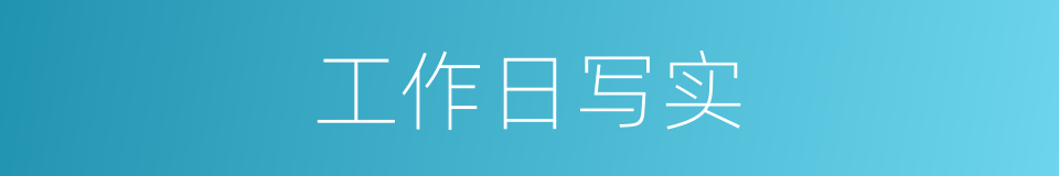 工作日写实的同义词