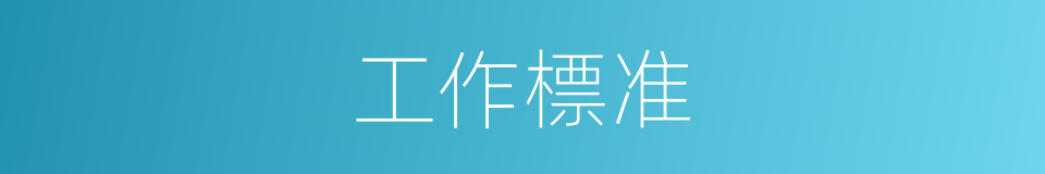 工作標准的同義詞