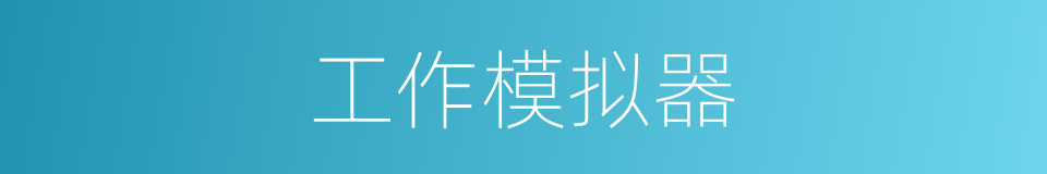 工作模拟器的同义词