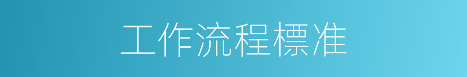 工作流程標准的同義詞
