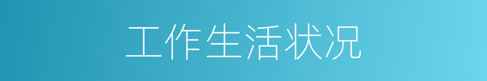 工作生活状况的同义词