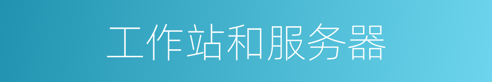 工作站和服务器的同义词