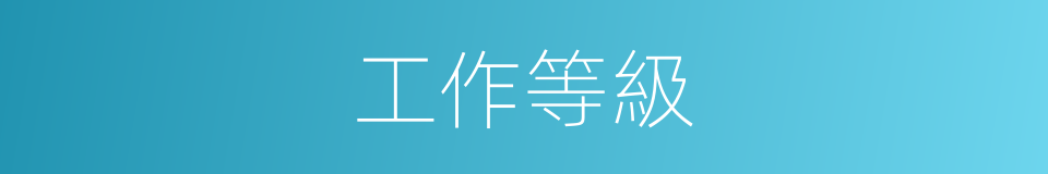 工作等級的同義詞