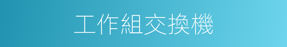 工作組交換機的同義詞