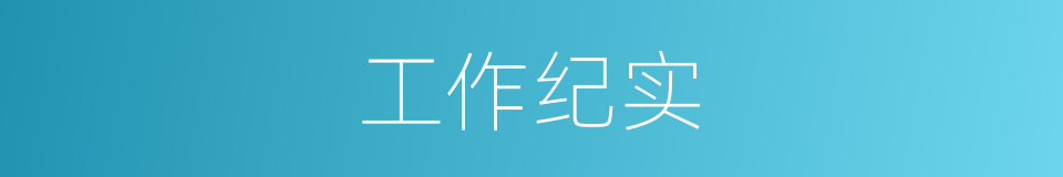 工作纪实的同义词