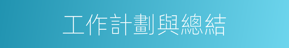 工作計劃與總結的同義詞
